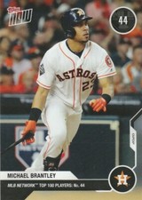 Michael Brantley HOUSTON ASTROS 2020 TOPPS NOW MLB NETWORK TOP 100 MN44 SP 490