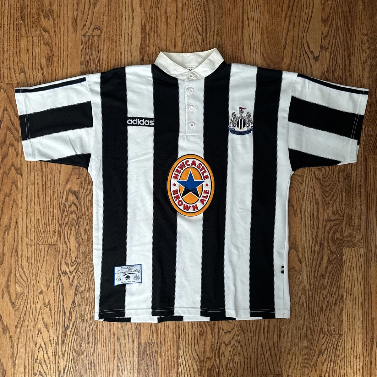 Newcastle United adidas シャツ　90s Original Adidas Newcastle United 1995/1996 Brown Ale Football