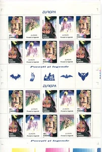 Romania 1997 Europa CEPT Dracula Legend,complete sheet with different vignettes - Picture 1 of 2