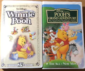 2 Many Adventures of Winnie the Pooh 25th Anniversary & Search Christopher VHS - Imagen 1 de 10