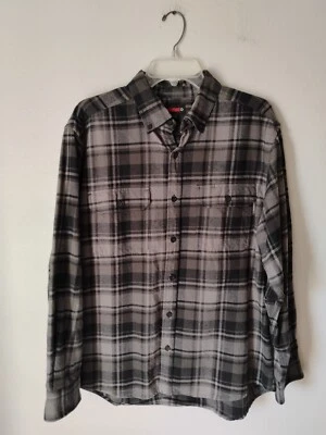 Wolverine Long Sleeve Gray Flannel Shirt Large RN# 119414 - Image 1 of 4