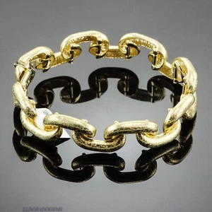 VINTAGE BREVETTO BREV. FANCY LINK ITALIAN BRACELET 40.5 GM. 14K YELLOW GOLD 7.5" - Picture 1 of 10