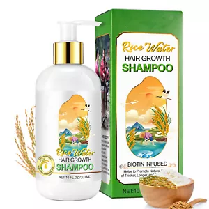 Natural Moisturizing Anti Hair Loss Growth Shampoo Dry Damage Scalp Rice Water - Picture 1 of 12