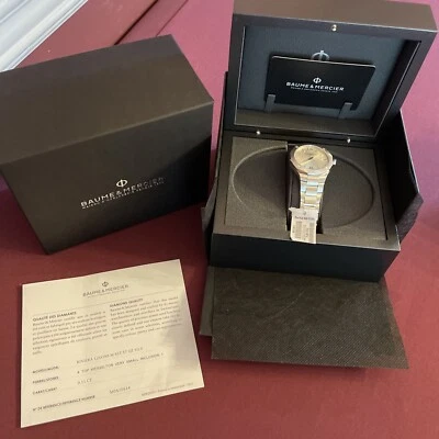 NIB Baume et Mercier Riviera 10614 Quartz Watch Date Display Diamond-Set Watch - Image 1 of 4