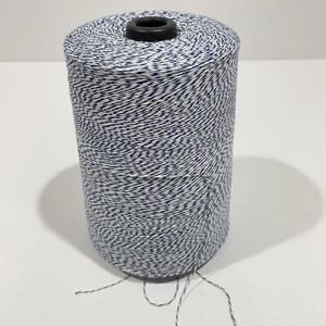 Large Spool Cone 3 Ply Blue & White Bakers Twine String Bulk Cotton Poly - Picture 1 of 6