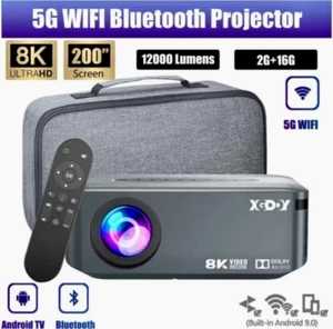 8K UHD Projector Smart 5G WiFi Bluetooth 4K Android Beamer Home Theater Movie UK - Picture 1 of 14