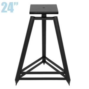 24" Speaker Stand with Adjustable Spikes For Bookshelf Speakers Easel Style - Picture 1 of 6