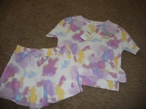 NEW NWT Self Esteem Girls 2-pc. size Large (14) Tie Dye ls Short Set Blessed - Picture 1 of 4