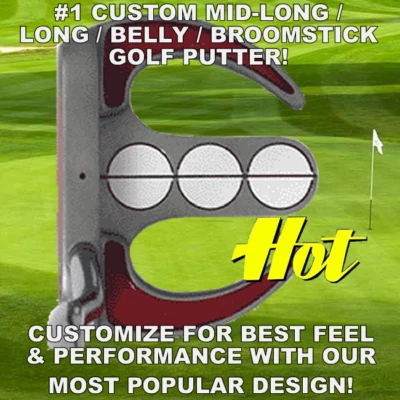 #1 3-BALL LONG BELLY BROOMSTICK TAYLOR FIT MADE PGA TOUR GOLF PUTTER (38 - 48")