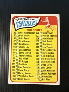 1965 TOPPS #104 UNMARKED CHECKLIST 2ND SERIES EX-MT *Hot Corner Vintage* A - Picture 1 of 2