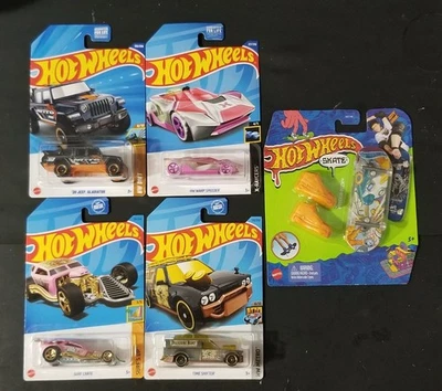 Hot Wheels '20 Jeep Gladiator Super Treasure Hunt 2025 & Reg TH's w/ Skate 5 Pcs - Image 1 of 4