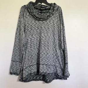 Women’s RBX Long Sleeve Mock Neck Sweatshirt Size 3XL Gray Fleece Lined - Picture 1 of 8