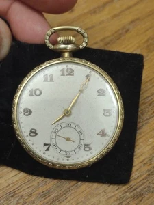 NIDOR POCKET WATCH MOVEMENT SWISS MADE 15j 14kt G.F. - Picture 1 of 8