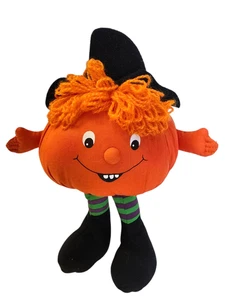 De colección 1982 Hallmark Pumpkin Witch Halloween Bolsa de Frijoles Peluche Naranja Verde Negro - Imagen 1 de 14