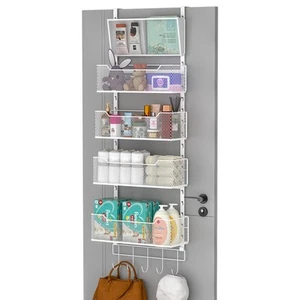 Adjustable Over The Door Organizer, Hanging Door Storage with PVC Pocket and ... - Picture 1 of 7