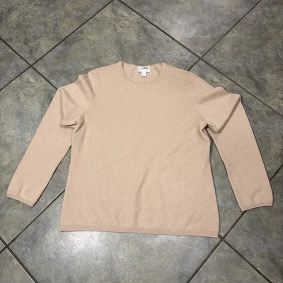 Suéter Pullover Charter Club 2 Capas Bronceado 100% Cachemira Para Mujer Talla L Carrera Mínima Foto 1 de 4