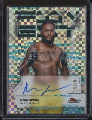 2025 Topps UFC Finest RYAN SPANN Auto Finest Checker Refractor /75 JMP1 - Image 1 of 2
