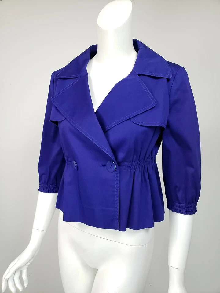 PHILOSOPHY ALBERTA FERRETTI Chaqueta Corta Doble Pecho Algodón Púrpura-Azul 42 6 Foto 1 de 4