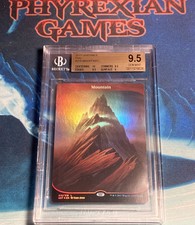MTG 1x FOIL MOUNTAIN FULL ART (BGS 9.5) POP 1 , magic the gathering UNSTABLE