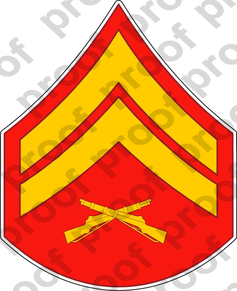 STICKER RANK USMC DB E4 CORPRAL ooo USMC Lisc No 20187