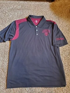 Texas A & M Knights Apparel Black/Maroon Polo Shirt XL 46/48 - Picture 1 of 5