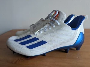 Adidas Adizero Big Mood Football Cleats White Royal Blue GX7894 Men's Size 10 - Picture 1 of 8
