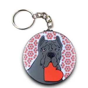 Caña Negra Corso Perro Día de San Valentín Corazón Llavero Hecho a Mano Accesorios Regalo - Imagen 1 de 15