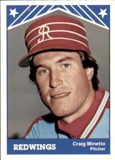 1983 Rochester Red Wings TCMA #5 Craig Minetto Stockton California Baseball Card