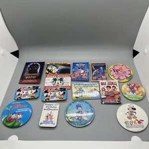 Lot Of 15 Disney Pins / Buttons Mickey Epcot Movies Etc - Picture 1 of 16