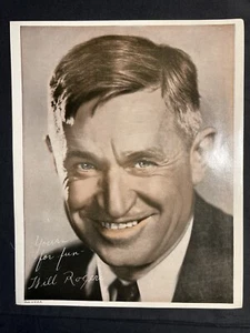 1930s Photograph Will Rogers Actor Humorist Vaudeville Press Photo Hand Colored - Picture 1 of 5