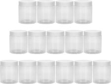 Clear Plastic Pitchers with White Lid 12 Pack 150ML BPA-Free Container Storage