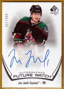 2021-22 SP Authentic Future Watch #127 Jan Jenik RC AUTO /999 (A) - Picture 1 of 2