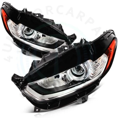 1 Pair Black Headlights Assembly For 2016-2013 Ford Fusion Sedan DS7Z13008A - Imagem 1 de 4