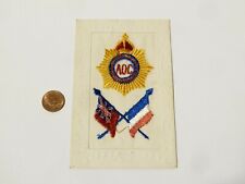 WW1 AOC Army Ordnance Corps Regiment Badge French Embroidered Silk Postcard #SP6