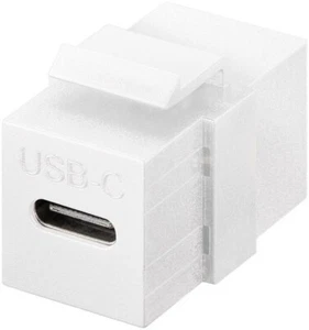 Keystone-Modul USB-C™-Verbinder, USB 3.2 Gen 2 (10 Gbit/s), weiß; USB-C™-Buchse  - Afbeelding 1 van 1