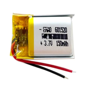 Batteria ricaricabile polimeri LiPo 3,7 V 150 mAh 601520 per auricolare Bluetooth GPS - Foto 1 di 12