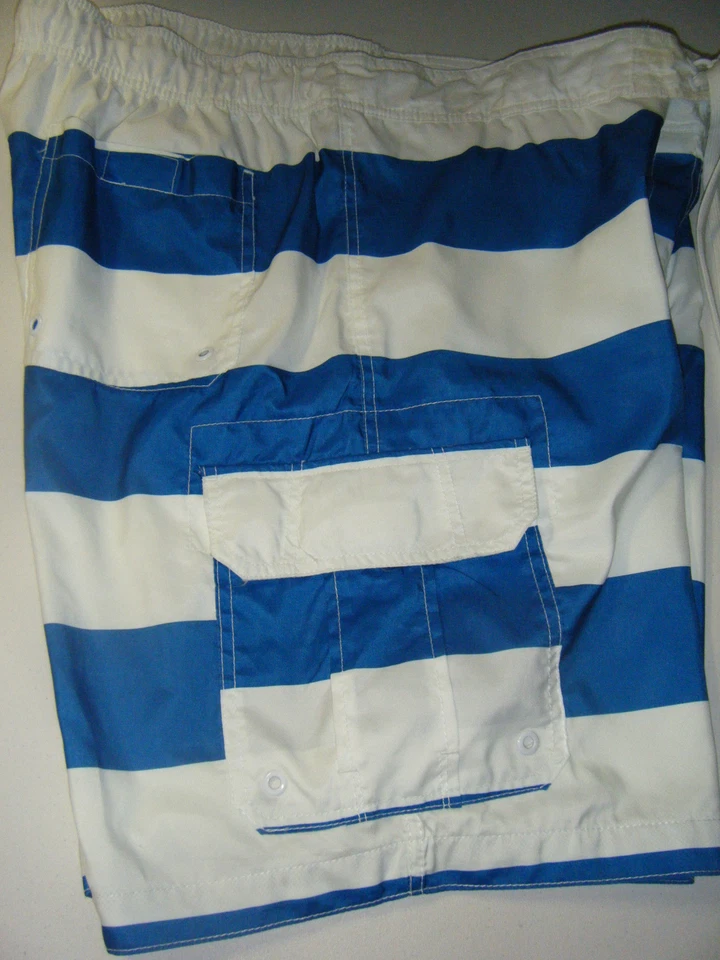 PARA HOMBRES MERANO AZUL Y BLANCO RAYAS XL ESPALDA Y CARGO BOLSILLO FORRADO ENTREPIERNA 9 Foto 1 de 1