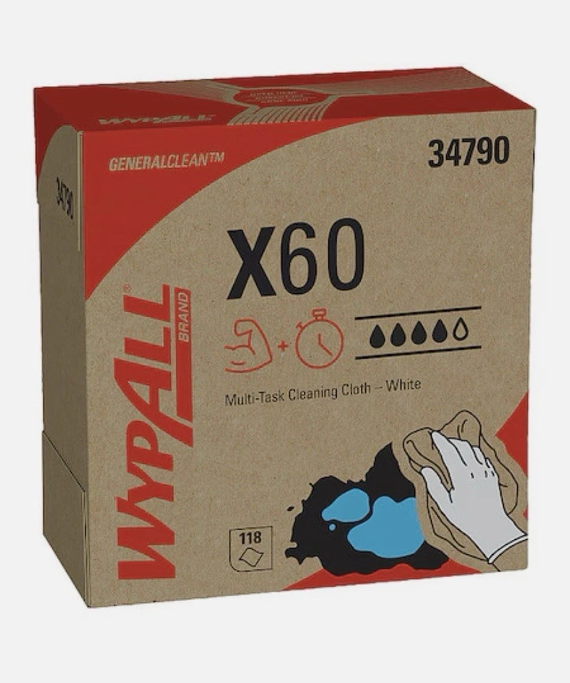 Limpeza multitarefa profissional 34790 Wypall X60 *caixa de 10 caixas* - Imagem 1 de 1