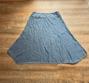 J. Jill Jeansrock Damen Gr. 16 P Petite Blue Midi Seitenreißverschluss - Bild 1 von 10