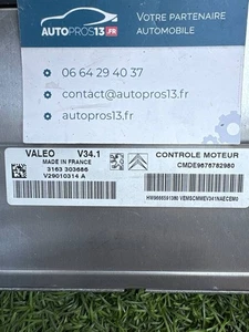 V34.1 CALCULATEUR A DECODER CITROEN C3 PEUGOET 207 1.4 V29010314A HW9666591380 - Foto 1 di 2