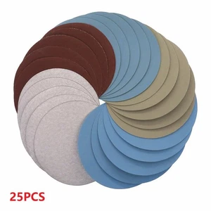 Professional Grade 5 Inch Sanding Discs Pack of 25 for Headlamp Polishing - Picture 1 of 12