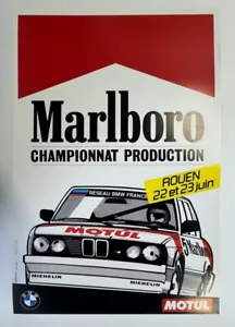AFFICHE SPORT AUTO CHAMPIONNAT PRODUCTION 1985 ROUEN BMW série 5 E28 M5 - Bild 1 von 2