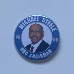 2009 Pin de botón del presidente del Comité Nacional Republicano Michael Steele republicano Partido Republicano - Imagen 1 de 2