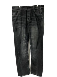 Jack And Jones Demin Mens Jeans 98cm 38 Inch Waist Button Up Black - Picture 1 of 9