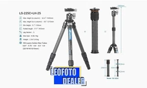 Leofoto LS-225C + LH25 + DC-222C Professional Carbon Fiber Tripod with ball head - Picture 1 of 11