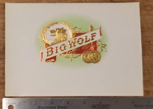 ADVERTISING Label Cigar Inner Big Wolf - Picture 1 of 1