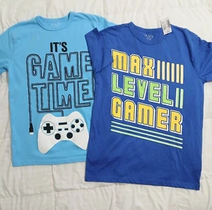 Two Children's Place Gamer Short Sleeve T-Shirts, Large 10/12 - Picture 1 of 6