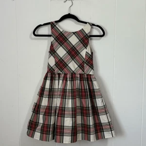 Polo Ralph Lauren Girl’s Plaid Tartan Party Dress Lined Full Skirt 10 - Picture 1 of 7