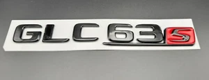 Pegatina Mercedes Benz GLC63s GLC AMG 23mm negro brillo emblema portón trasero SUV - Imagen 1 de 1