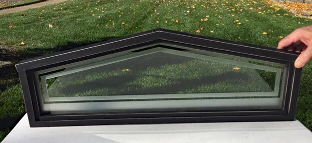 antique TRANSOM Window ( DOOR, WINDOW )  FROSTED ETCHED - Image 1 of 1